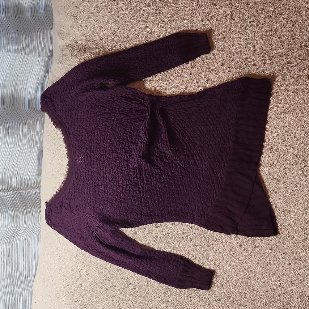 Deletta Purple Textured Blouse